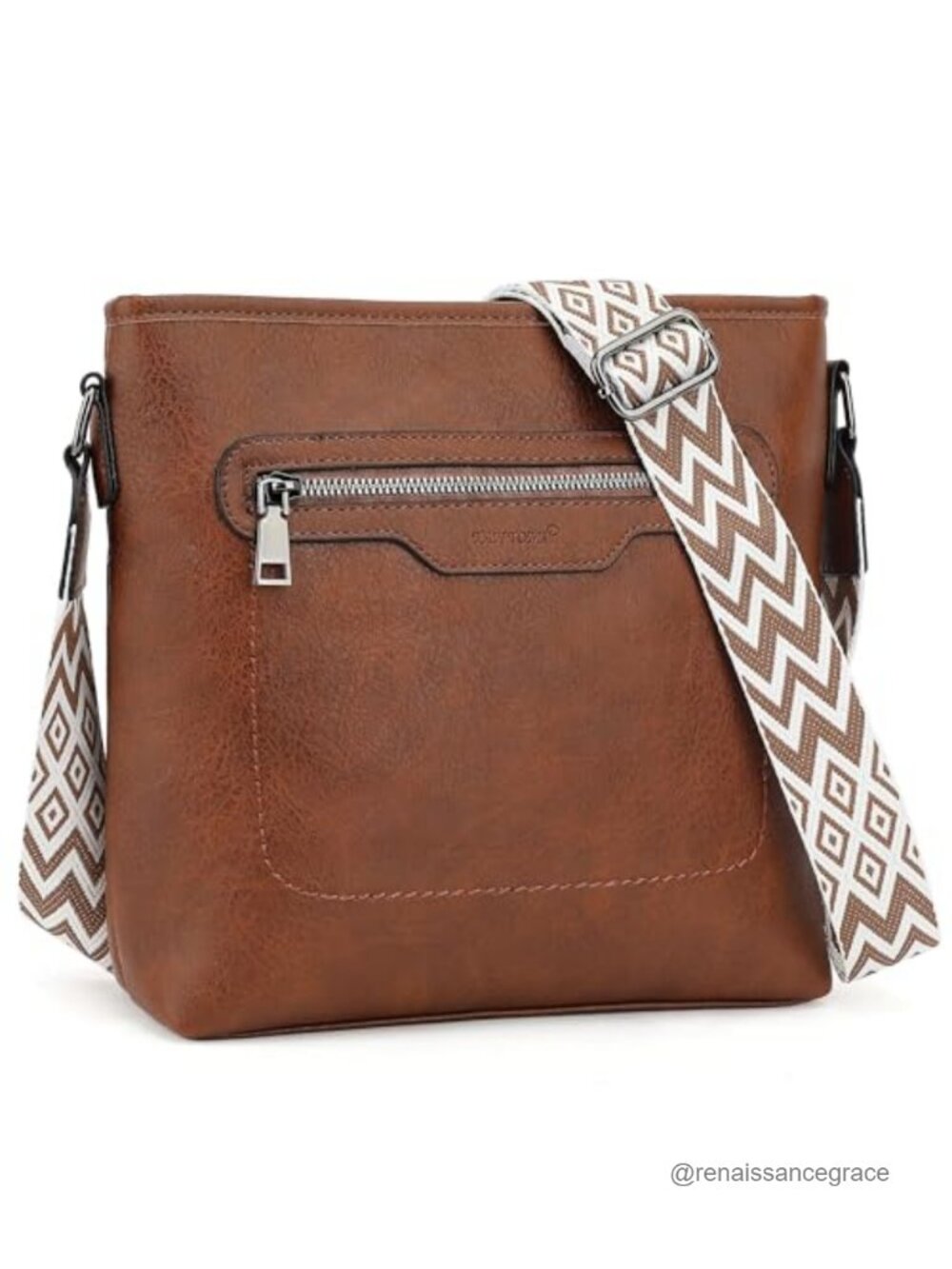 PU Leather Crossbody Bag for Women Adjustable Strap Multi-Pocket Handbag